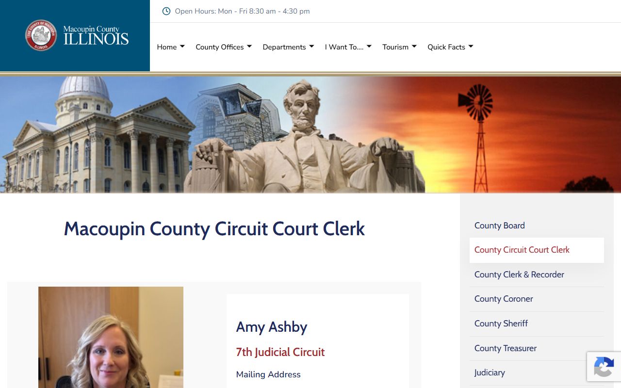 Macoupin County court records after a jail arrest circuit clerk criminal division