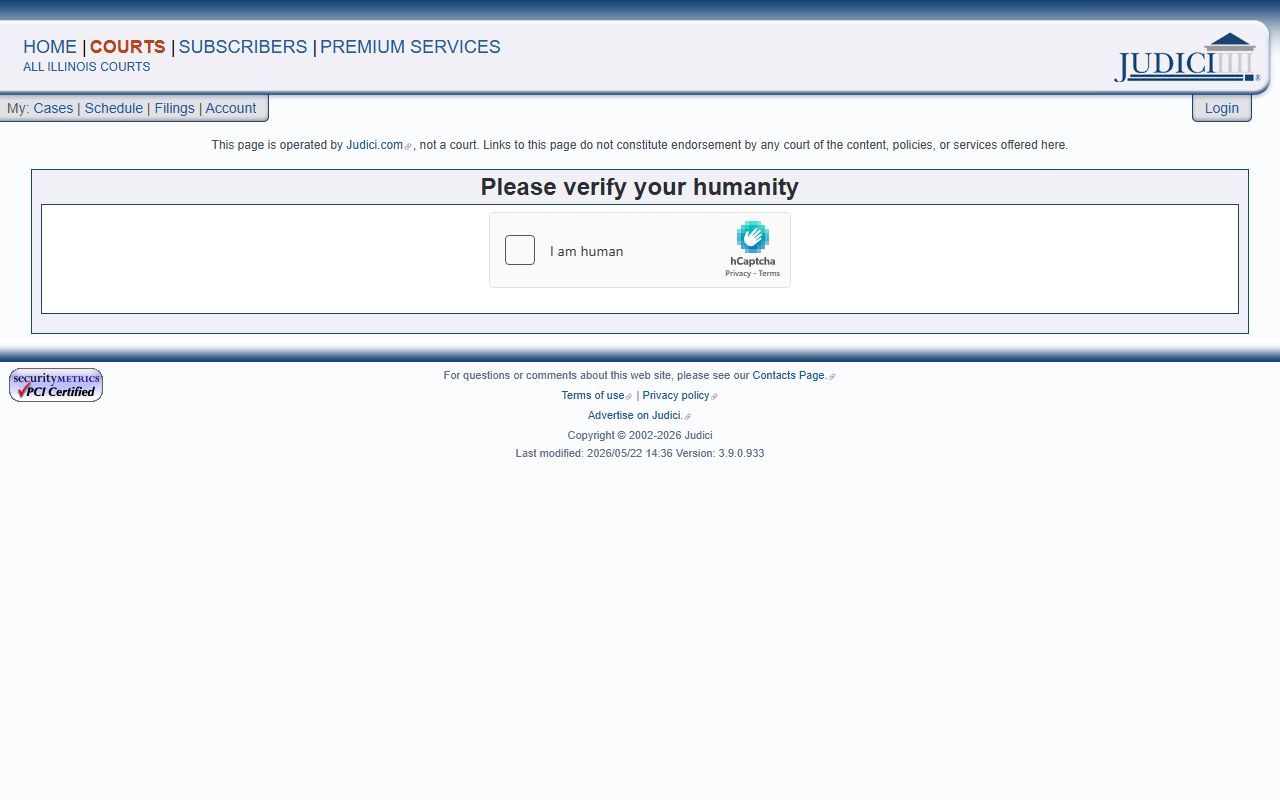 Macoupin County court records after a jail arrest Judici case search portal