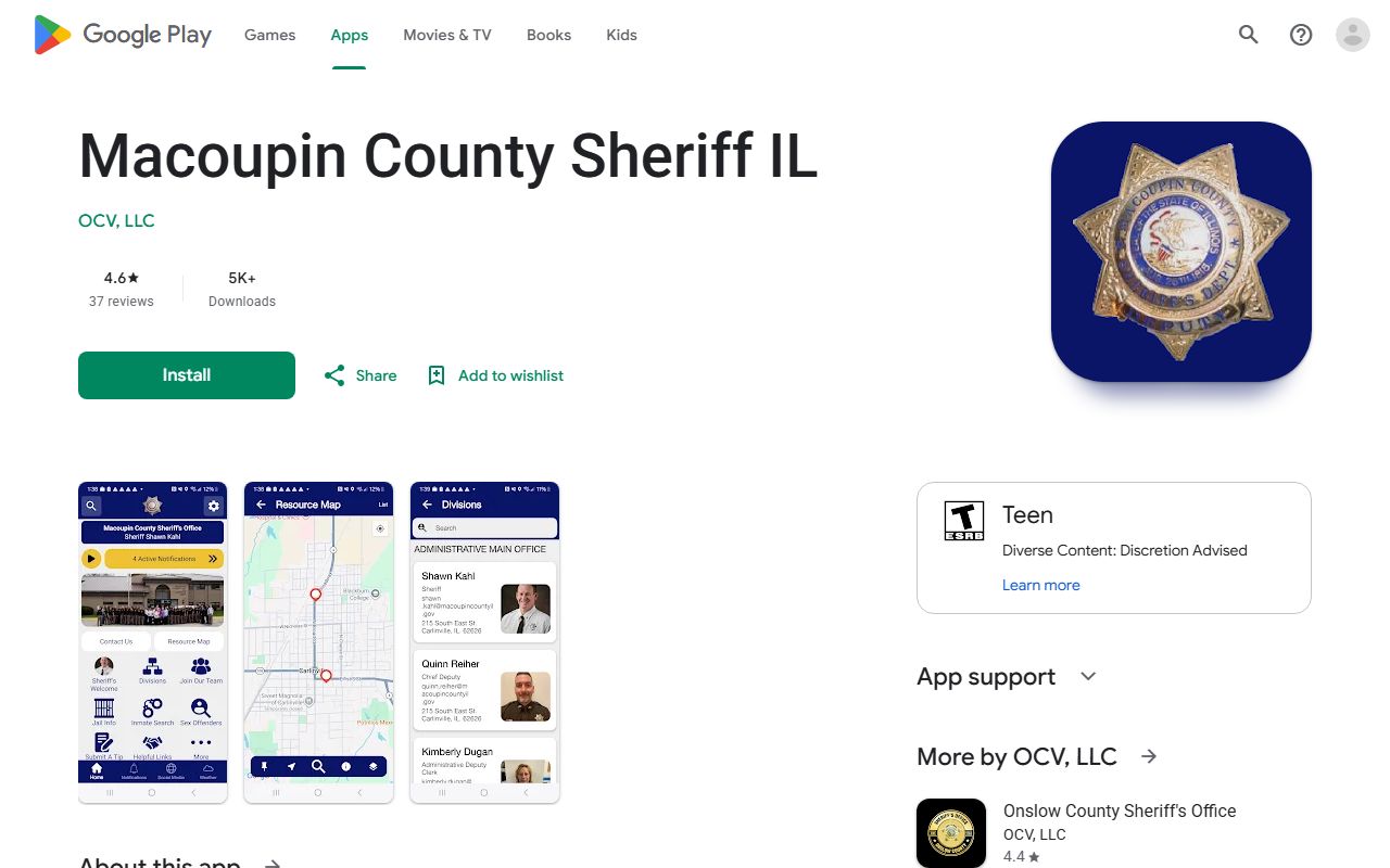 Macoupin County inmate population sheriff app listing for current custody lookup